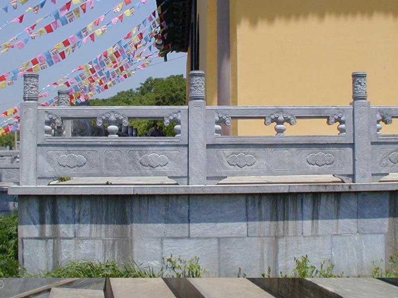 寺庙阳台青石栏杆(图1)