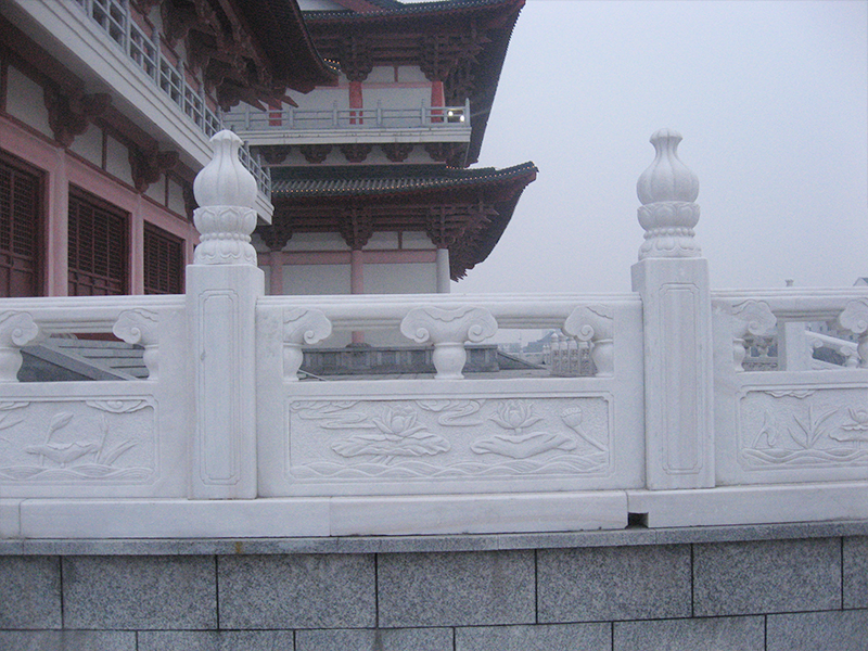寺庙汉白玉石栏杆(图1)